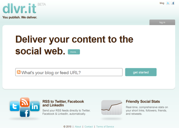 dlvr.it - Connects Blogs and Social Networking sites like Facebook, Twitter