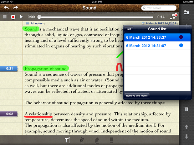 AudioNotepad HD App For iPad 