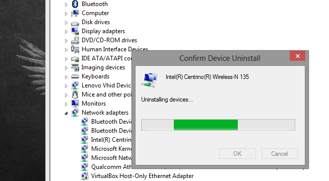 windows laptop wifi issue - uninstall drivers