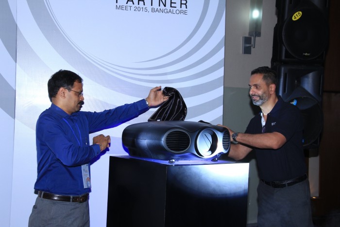 (L to R)Mr. Samba Moorthy, Vice President, Sales and Marketing, Epson India and Mr. Tushad Talati, Sr. General Manager, Brand and Communication unvieling the product