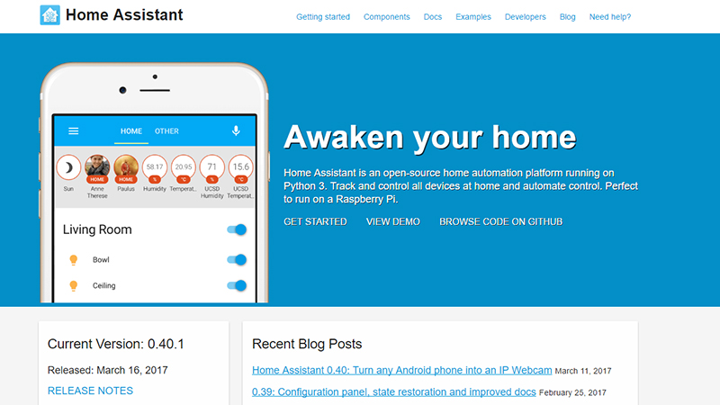 Home Assistant open source home automation