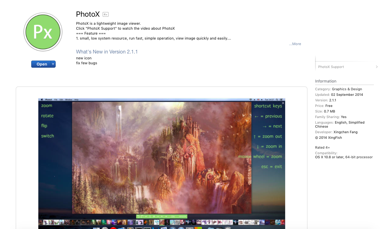 PhotoX App Store Best Mac Image Preview App