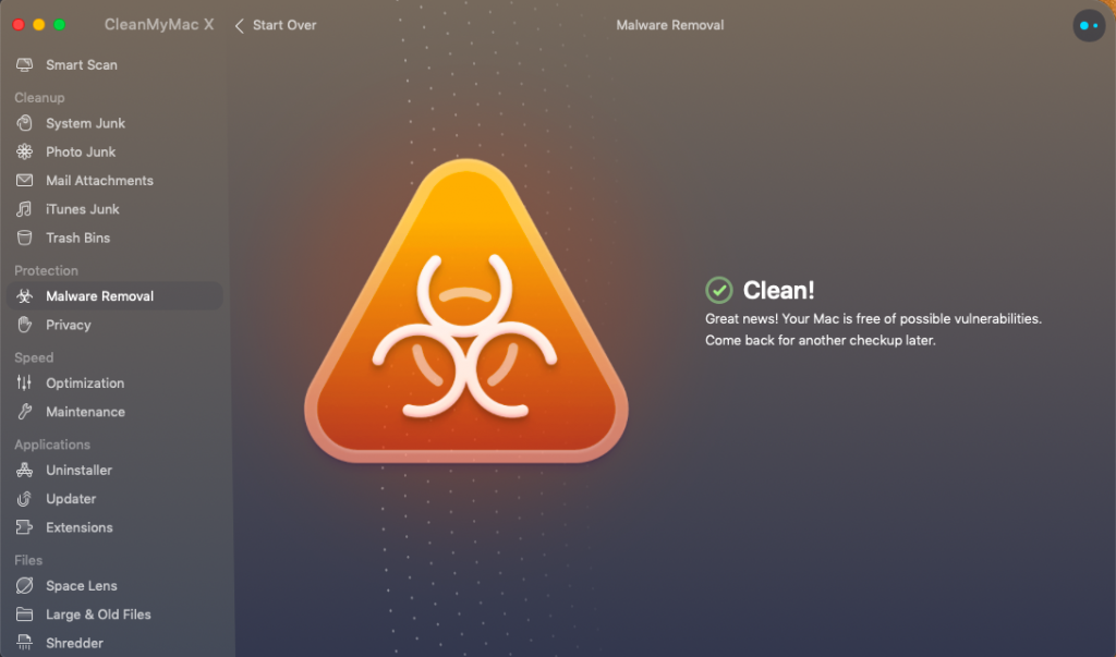 CleanMyMac X For Malware Remval