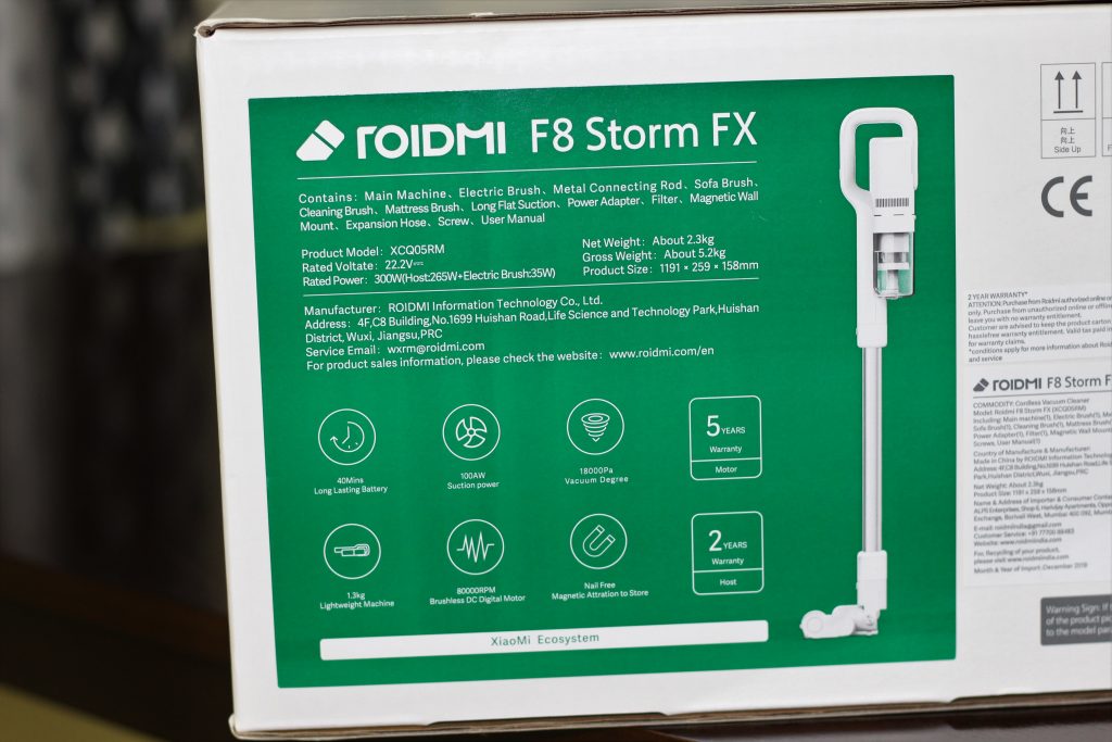 Outer Packaging of Roidmi F8 Storm FX