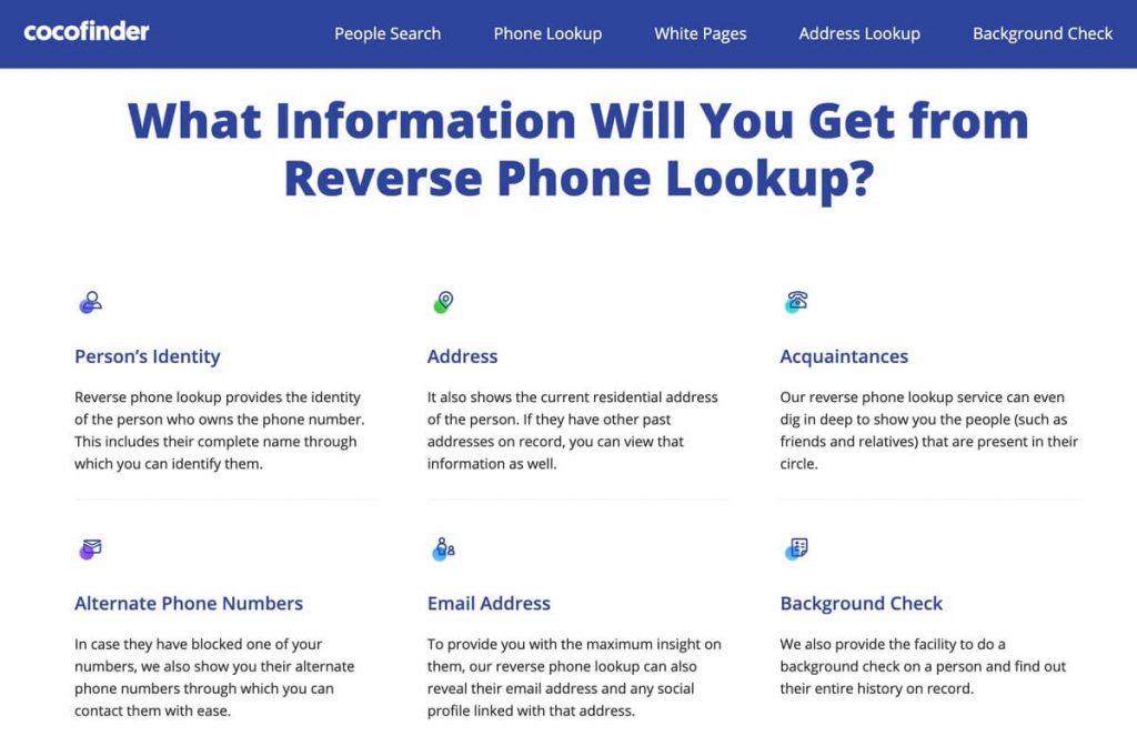 reverse phone lookup info