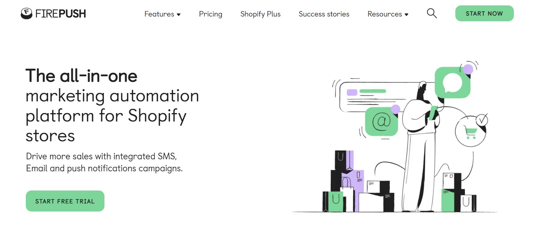 Firepush For Shopify Store - Web Push, Email, and SMS Marketing